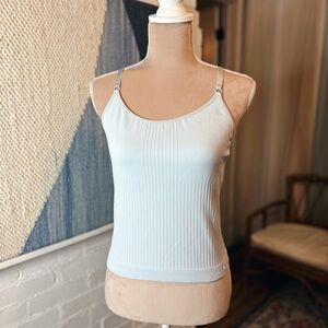 Nike Baby Blue Built in Bra Tank/Crop Top